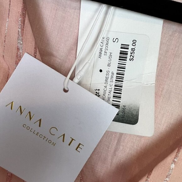 Anna Cate Dress Women S Veronica Metallic Peach Rose Gold Mini Dress - Picture 9 of 10